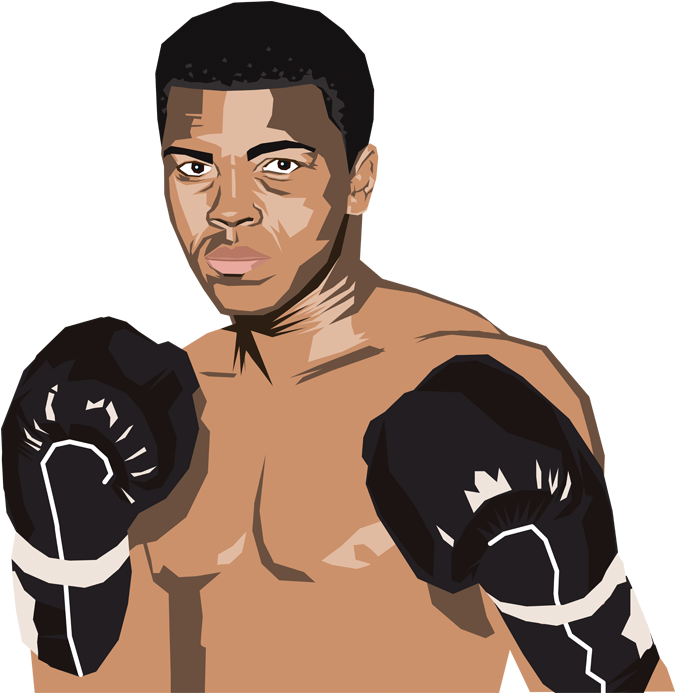 illustration of a male boxer