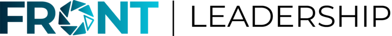 Front logo liggende leadership gradient black